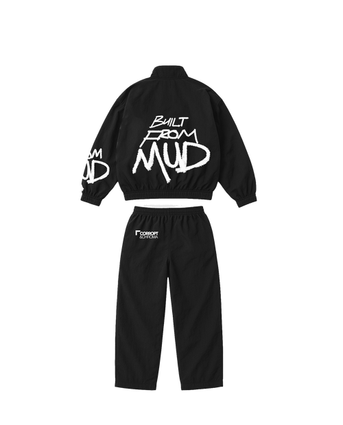 Built From Mud Tracksuit — Coal · back