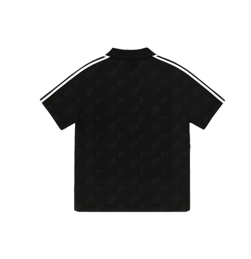 Chroma Print Polo — Coal · back