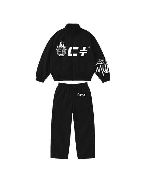 Built From Mud Tracksuit — Coal · front