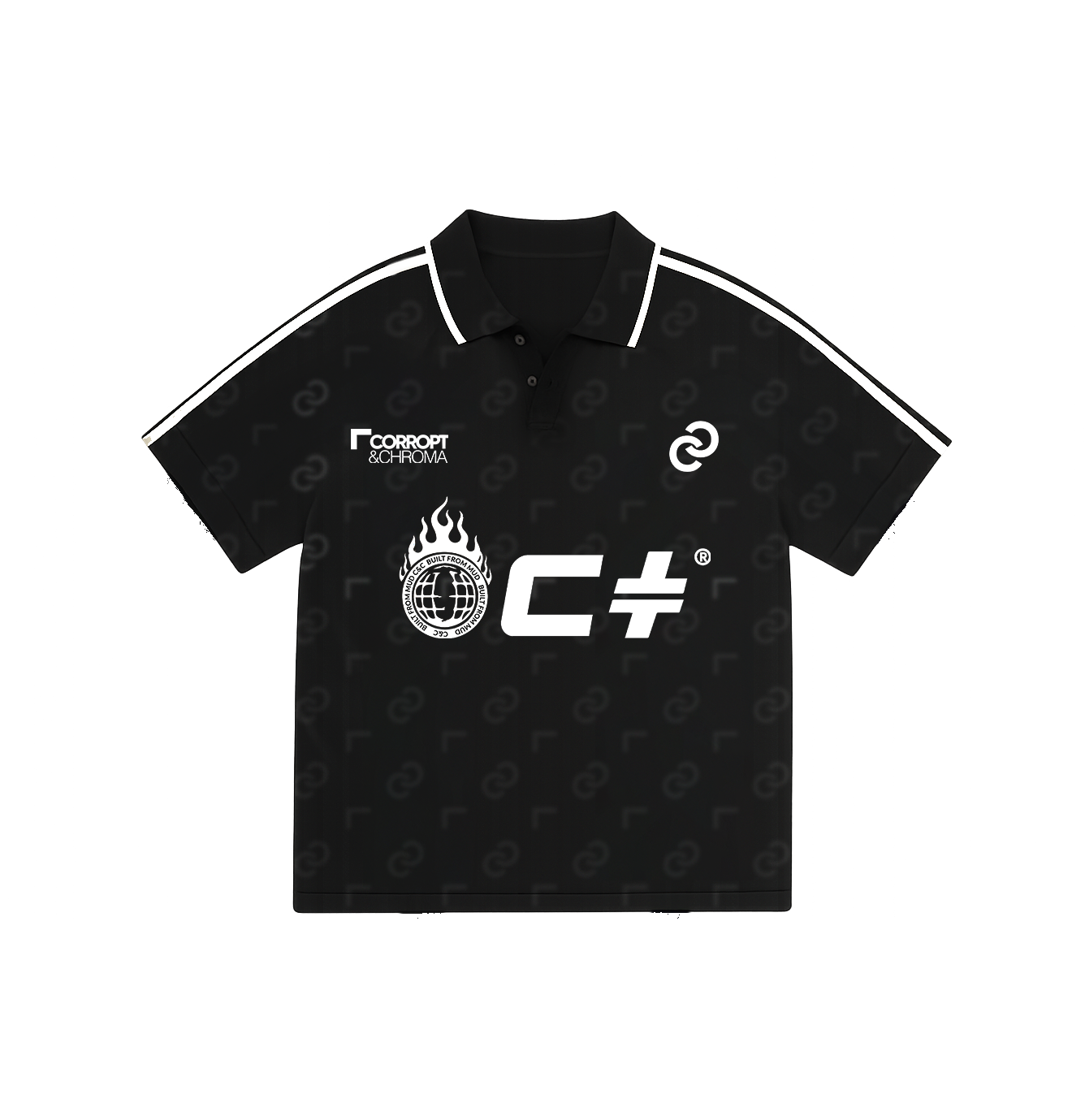 Chroma Print Polo — Coal · front