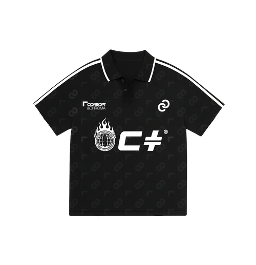 Chroma Print Polo — Coal · front