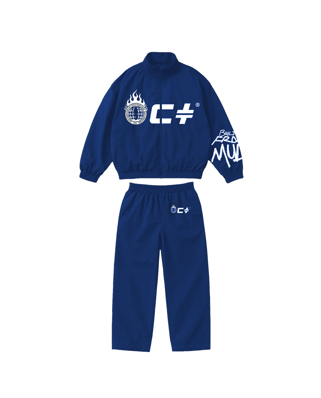 Built From Mud Tracksuit — Royal Ink · front