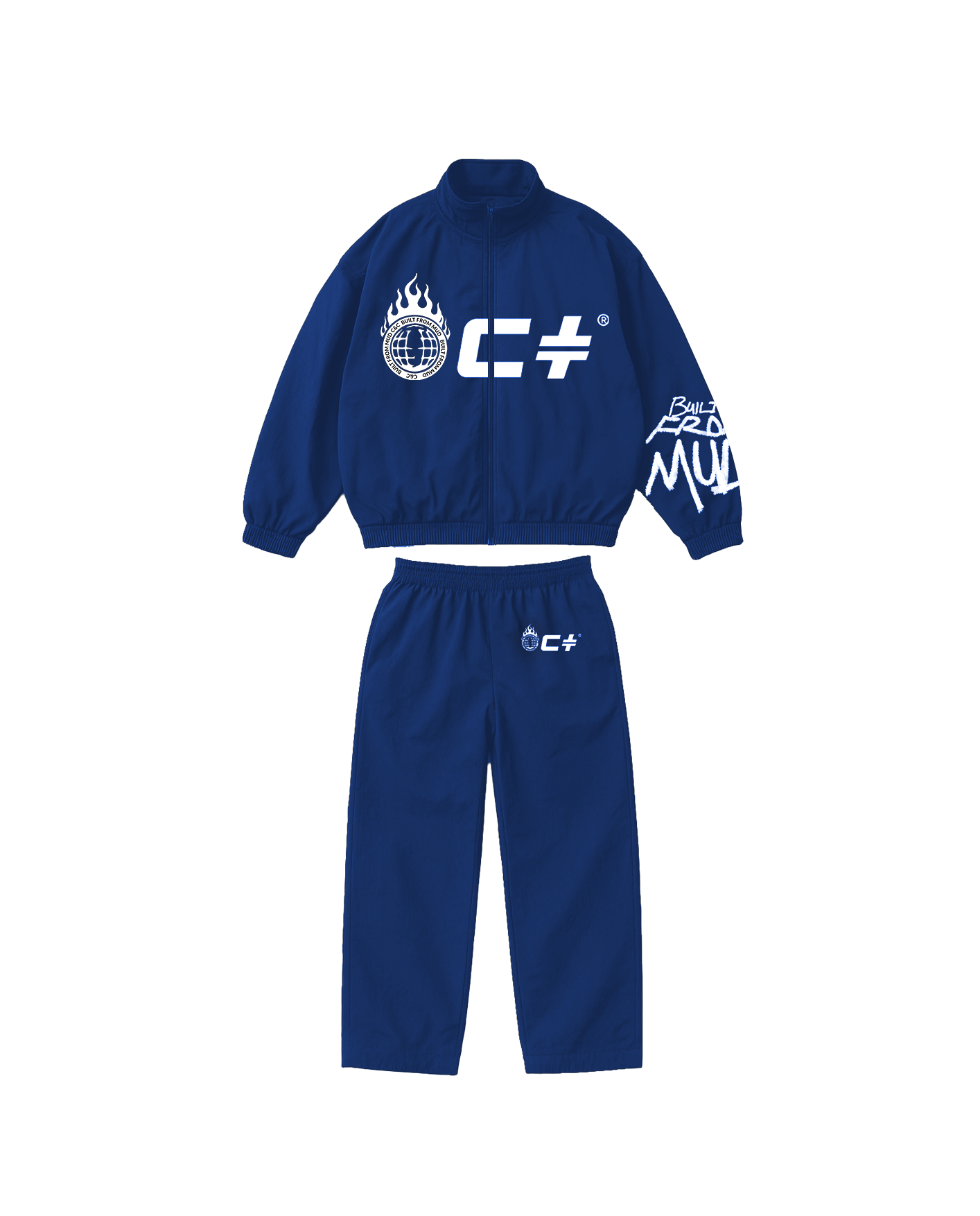 Built From Mud Tracksuit — Royal Ink · front