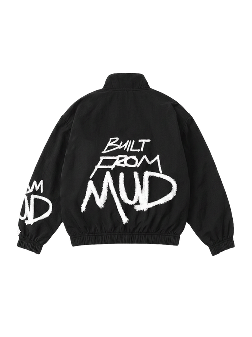 Built From Mud Track Jacket — Coal · back