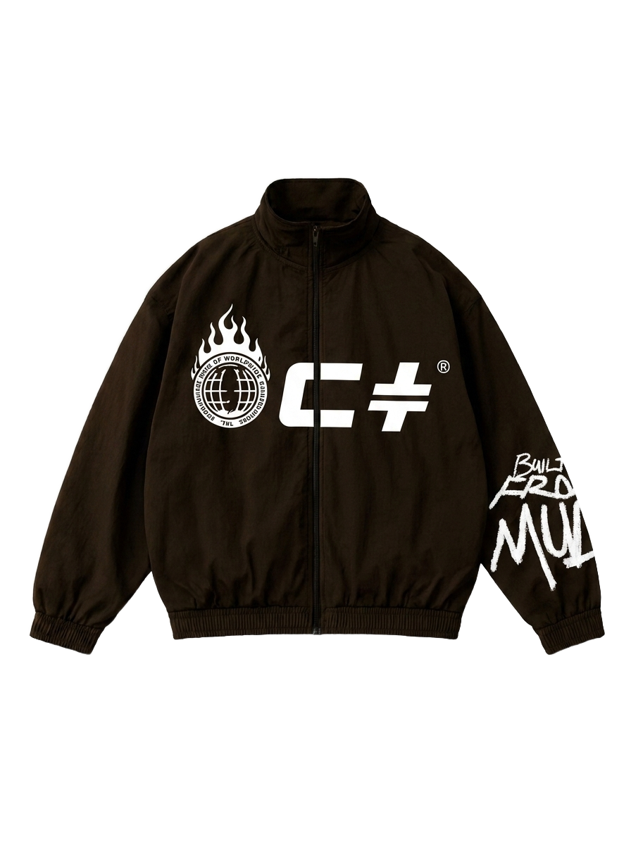 Built From Mud Track Jacket — Earth · front