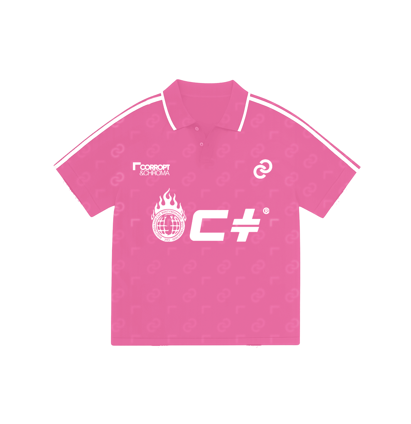 Chroma Print Polo — Sucre Rose · front